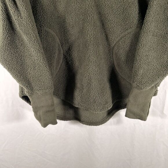 Offline Aerie Sweater Women's XS Green Fleece 1/4 Zip Pockets Polyester Pullover - Picture 3 of 9